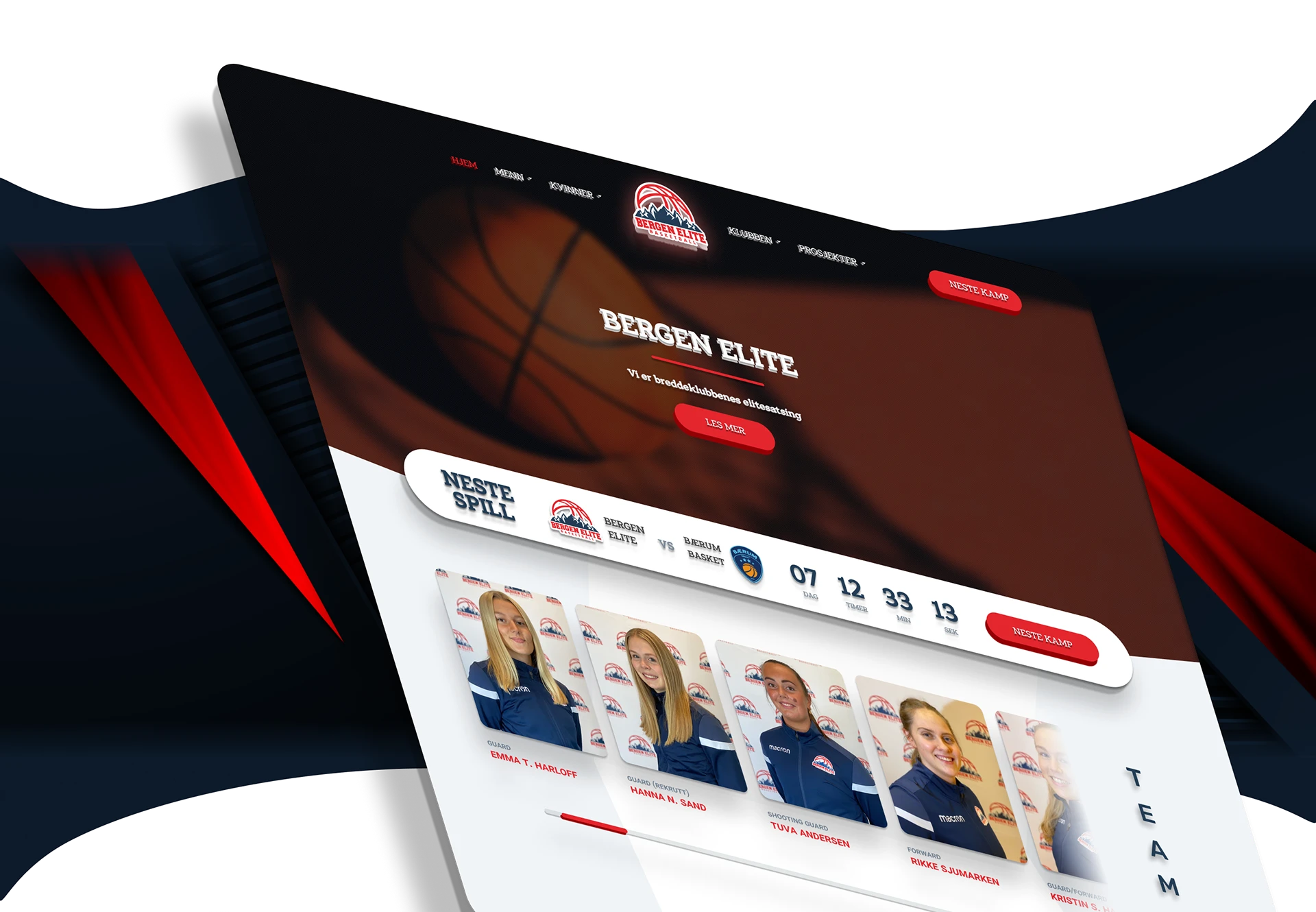 Website Esportivo para Cliente da Noruega (Bergen Elite)